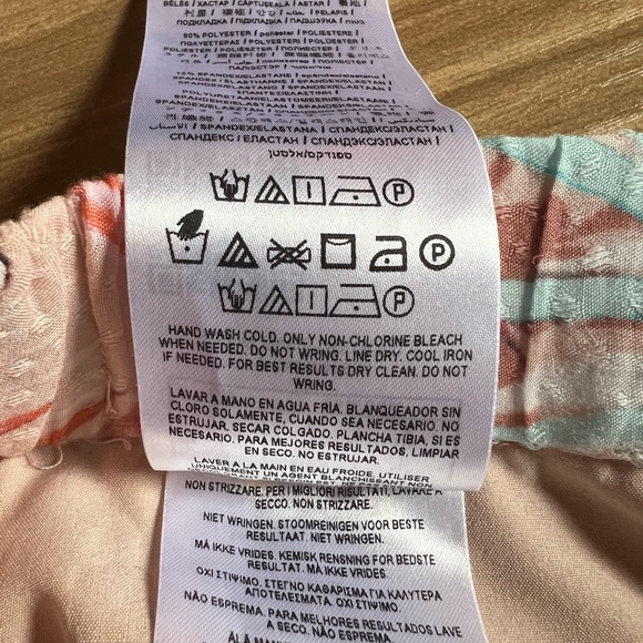 Guess Tropical Pink Wide Leg with Split Pants Small - Picture 10 of 10